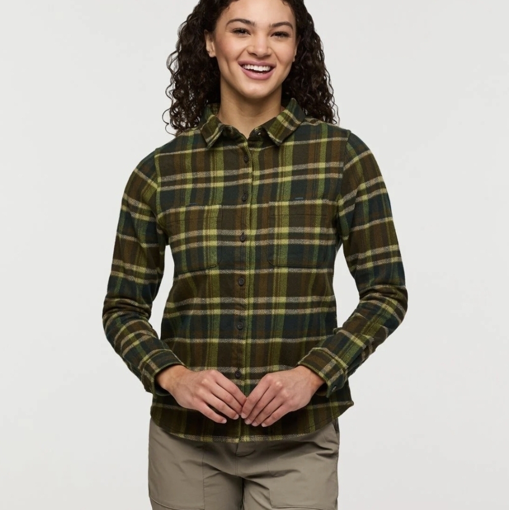 NWT Cotopaxi Mero Organic Flannel Shirt-Woods Plaid